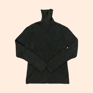 Dark Olive Green Turtleneck Sweater